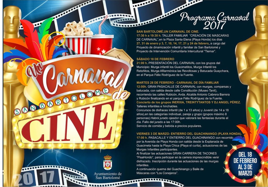 Programa Carnaval San Bartolome 2017
