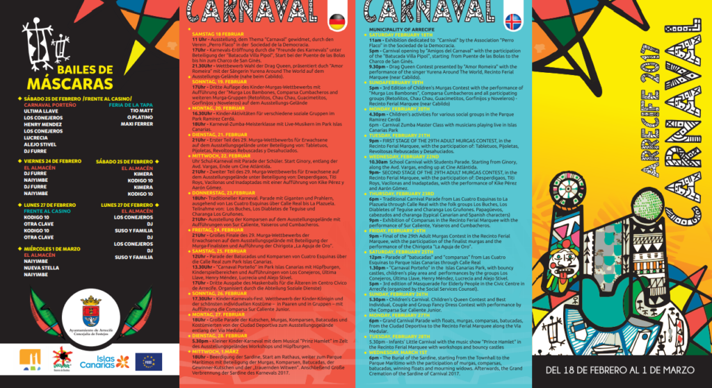 Programa Carnaval Arrecife 2017 1